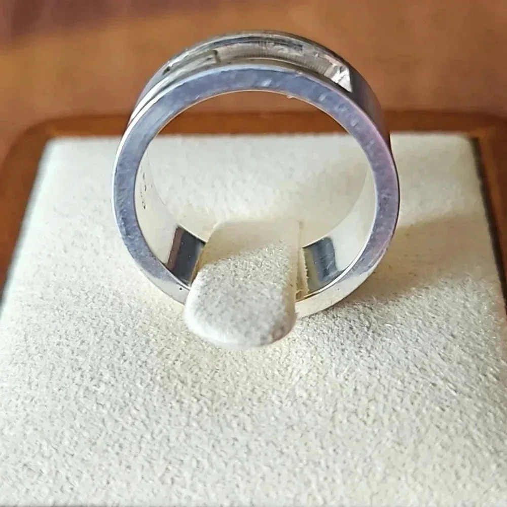 Gucci G Logo 925 Sterling Silver Ring, Size 6.5 - Picture 2 of 4